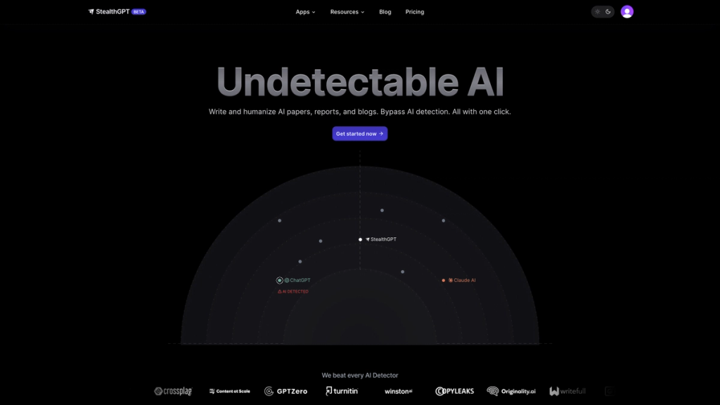 StealthGPT Homepage