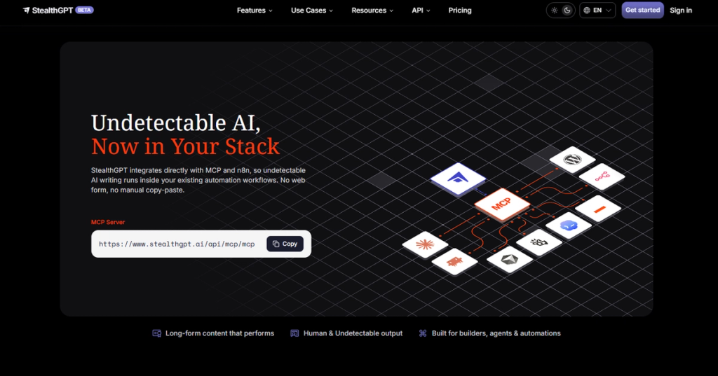 StealthGPT MCP Tool Page