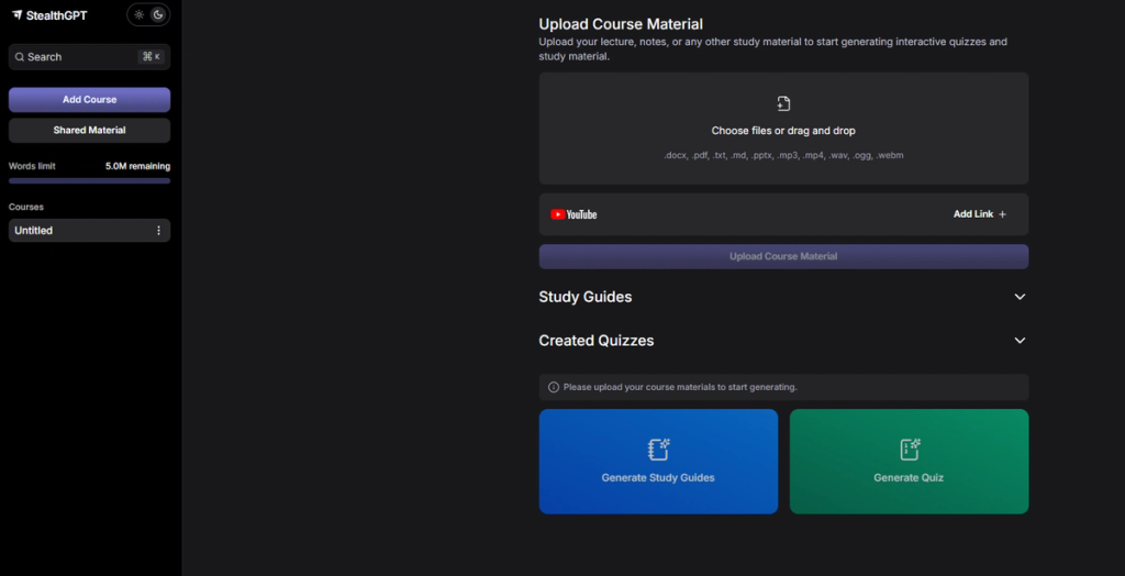 Stealthgpt Study Simulator Dashboard