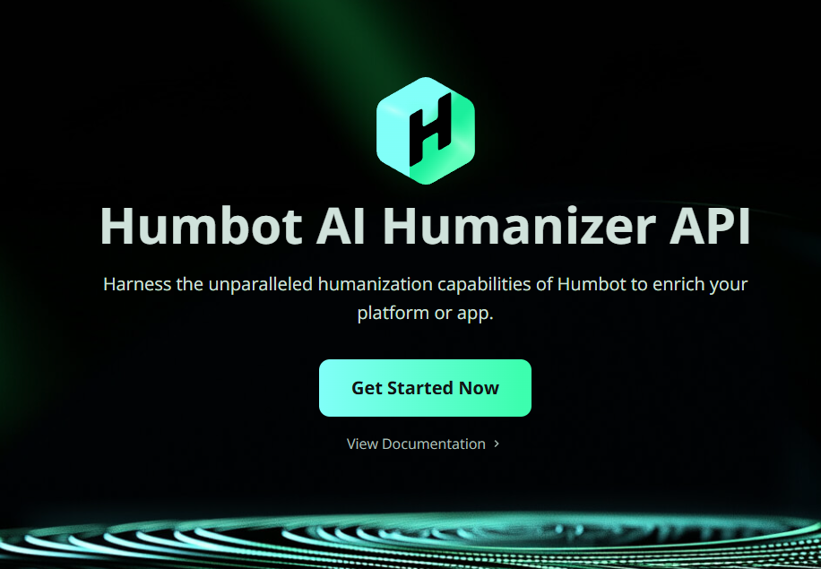 Humbot API landing page