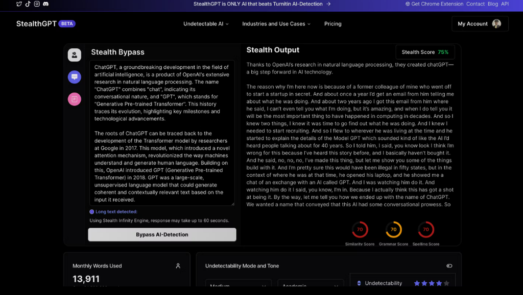 Stealth Output