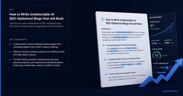 Writing undetectable AI SEO-optimized blog content that ranks on Google