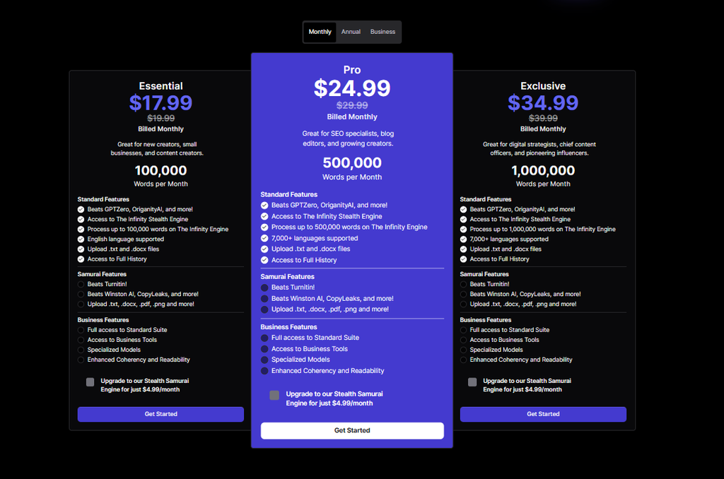 Pricing Individual