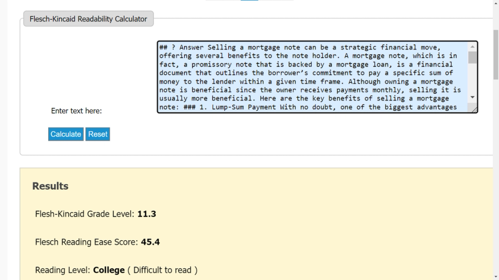 Readability Score Of Stealthwriter'S Content