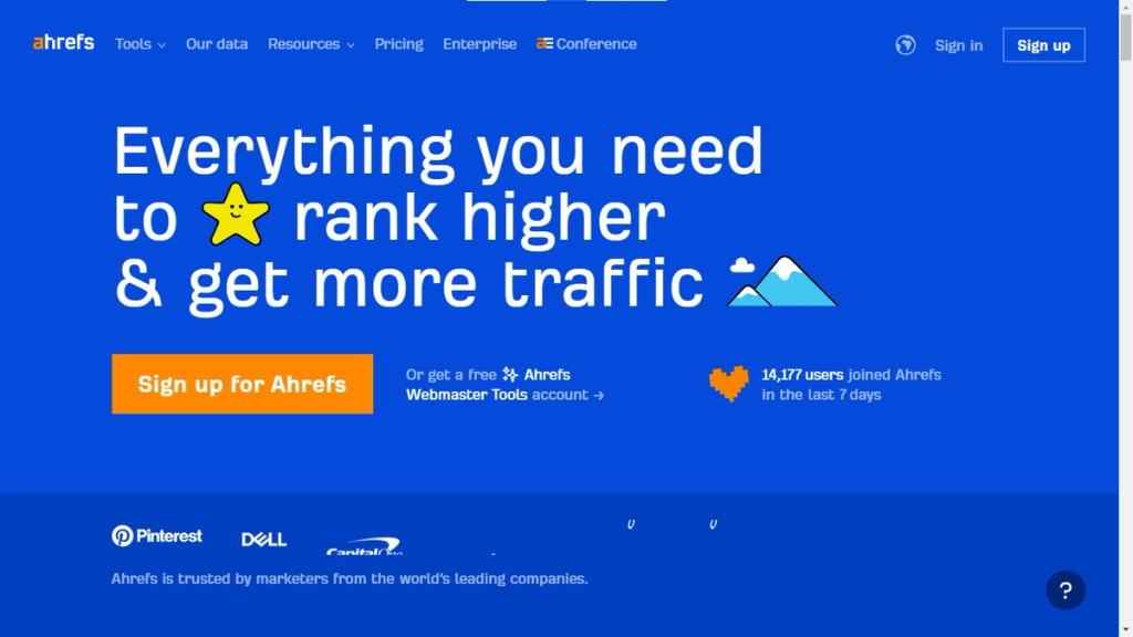Ahrefs Homepage