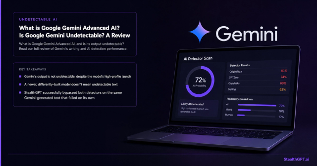 Google Gemini Advanced AI review — testing whether its writing bypasses AI detectors