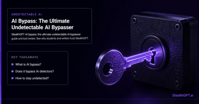 StealthGPT AI bypass — the ultimate undetectable AI bypasser guide and tool review