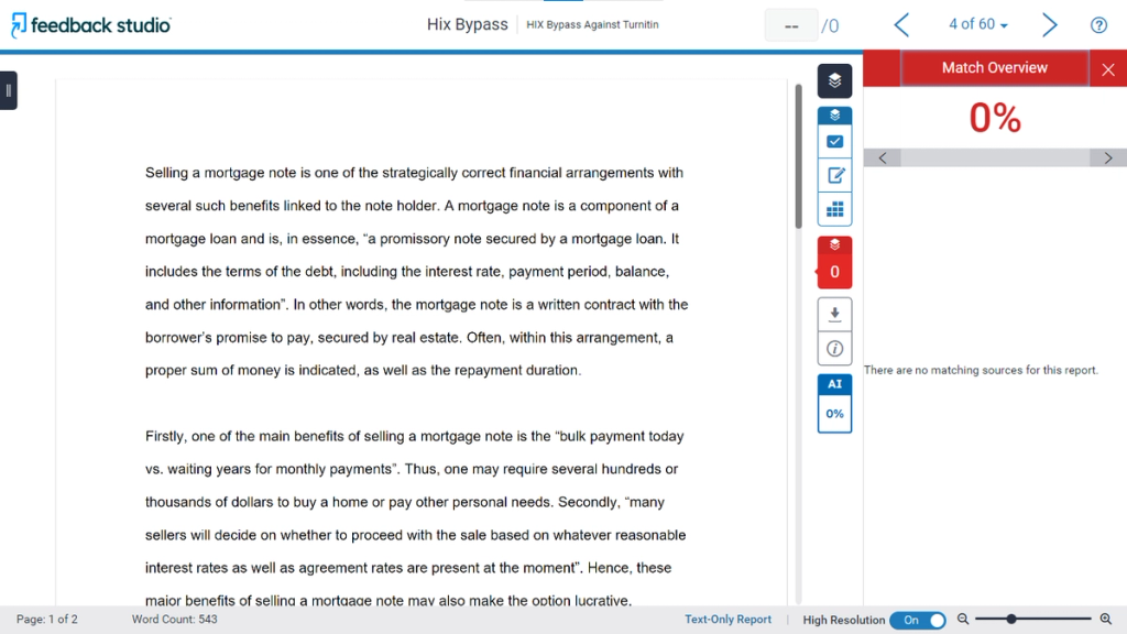 HIX Bypass Against Turnitin'S Plagiarism Detector