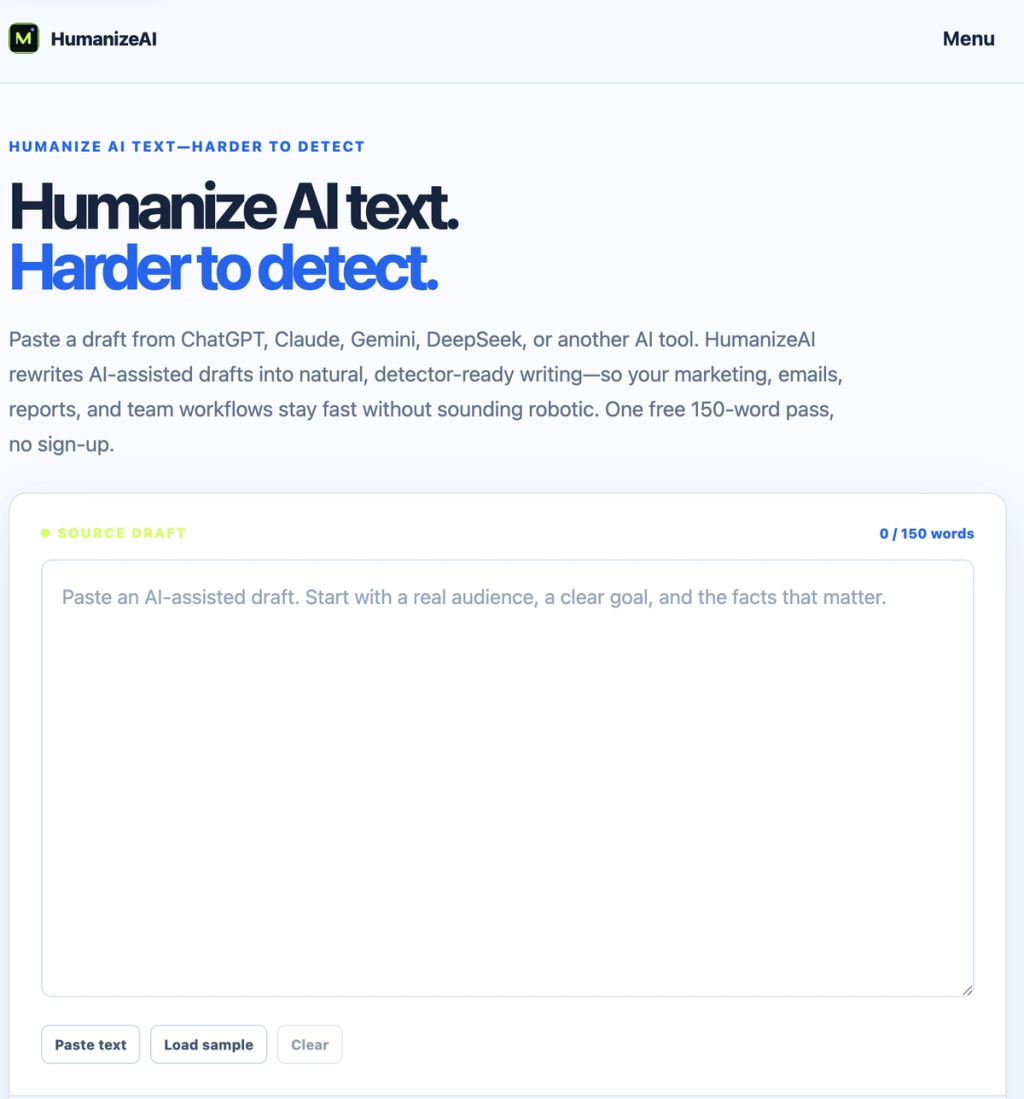 humanizeai.inc homepage