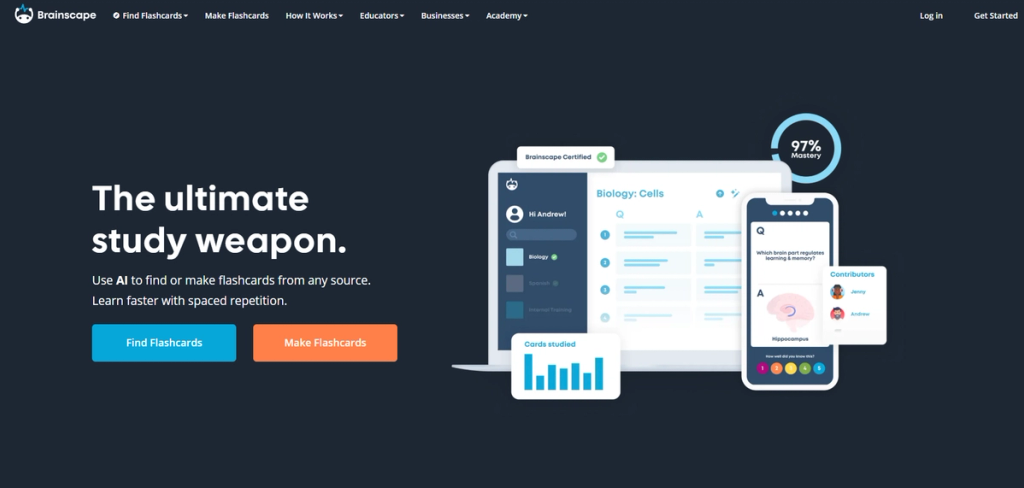 Brainscape Homepage