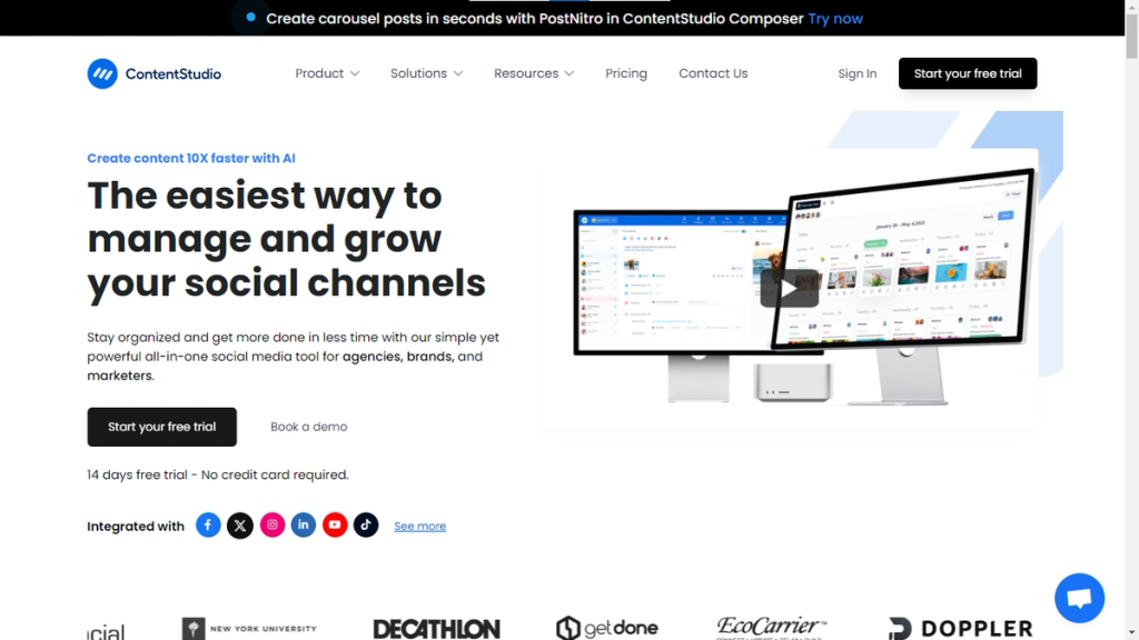 Contentstudio Homepage