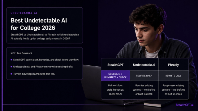 Best undetectable AI tools for college compared for 2026 coursework