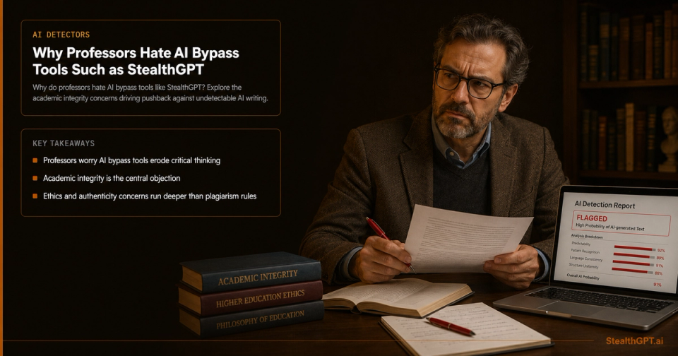 Professor concerned about students using AI bypass tools like StealthGPT