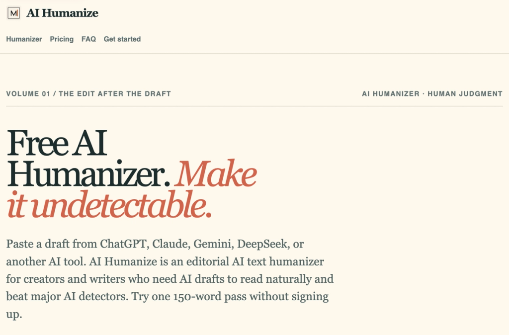 aihumanize.so homepage
