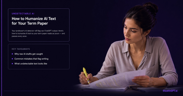 How to humanize AI text for term papers avoid professor AI detection with StealthGPT