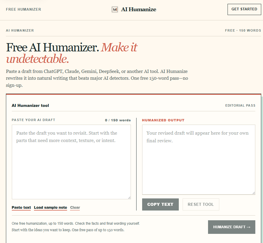 AI Humanize Homepage