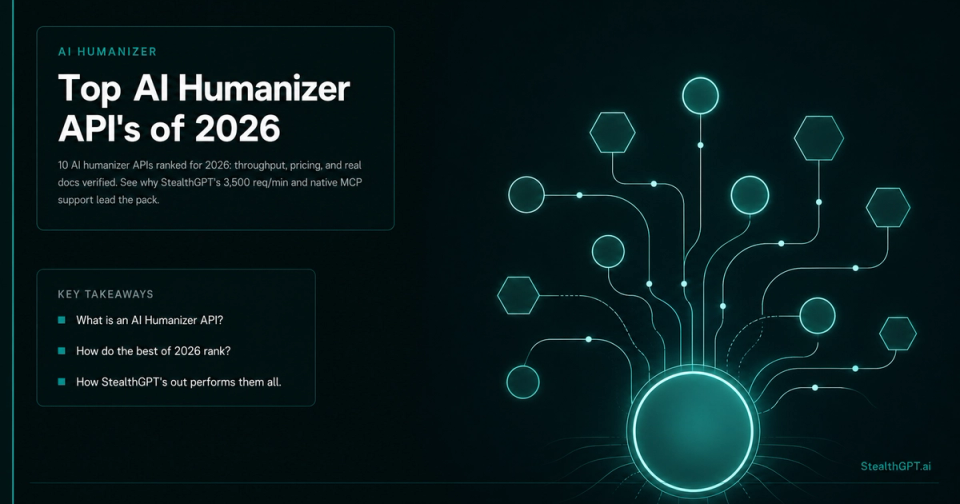 blog thumbnail header for stealthgpt article on top ai humanizers apis for 2026