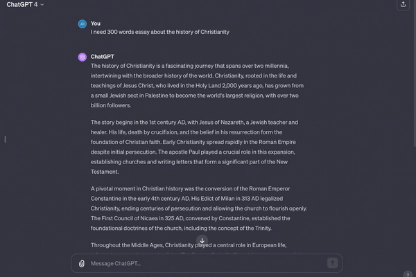 ChatGPT Text