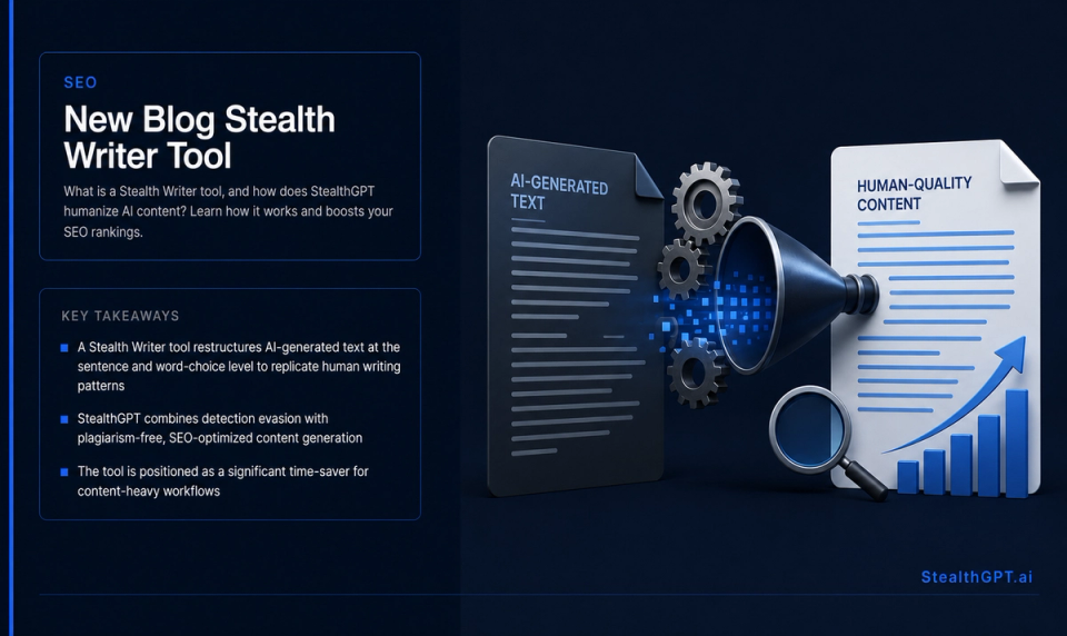 Stealth Writer tool humanizing AI content for SEO and detection bypass