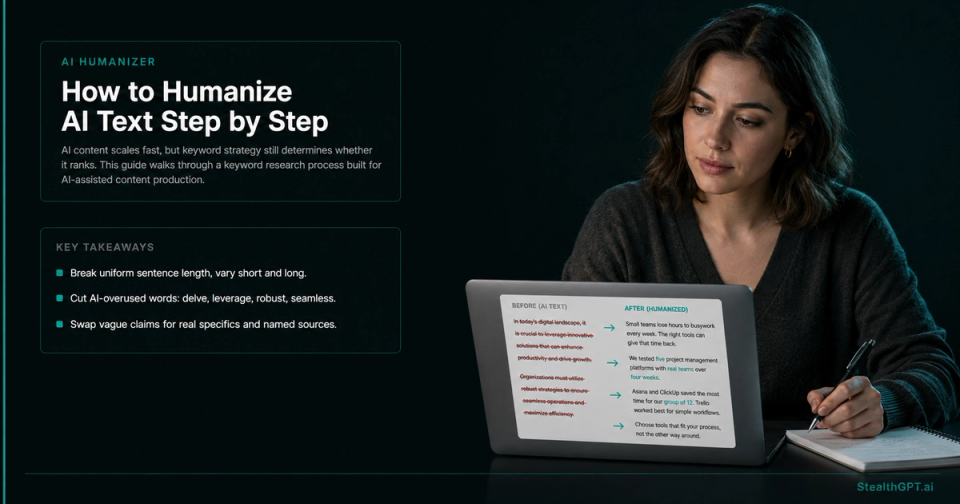 Step-by-step process for humanizing AI text to pass detection