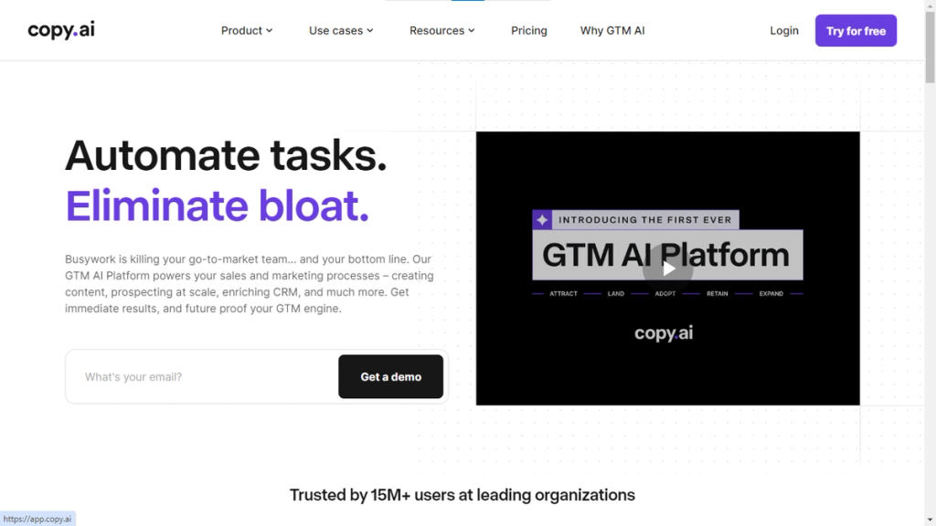 Copy Ai Homepage