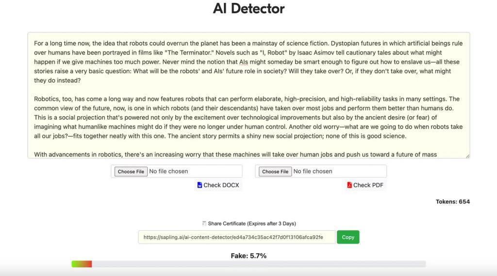 StealthGPT Against Sapling'S AI Detector StealthGPT