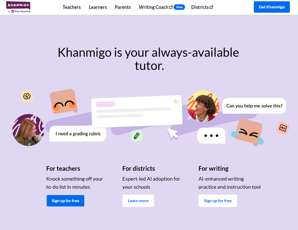 Khanmigo Homepage