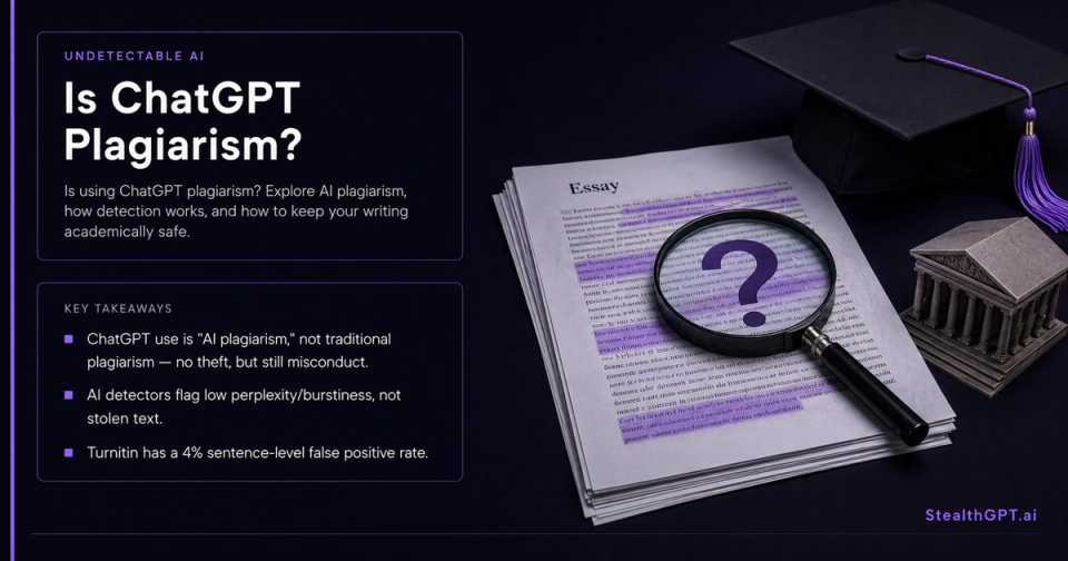 Is ChatGPT plagiarism? Understanding AI plagiarism and detection risks