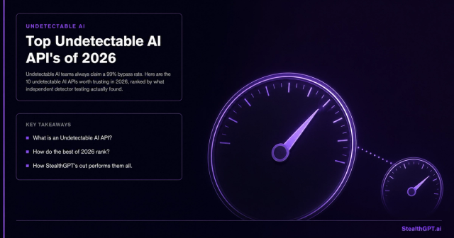 thumbnail for top undetectable ai api's of 2026