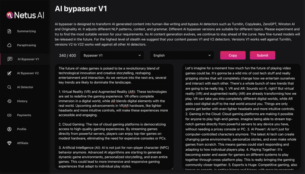 Netus AI Bypasser Tool Netus AI Review