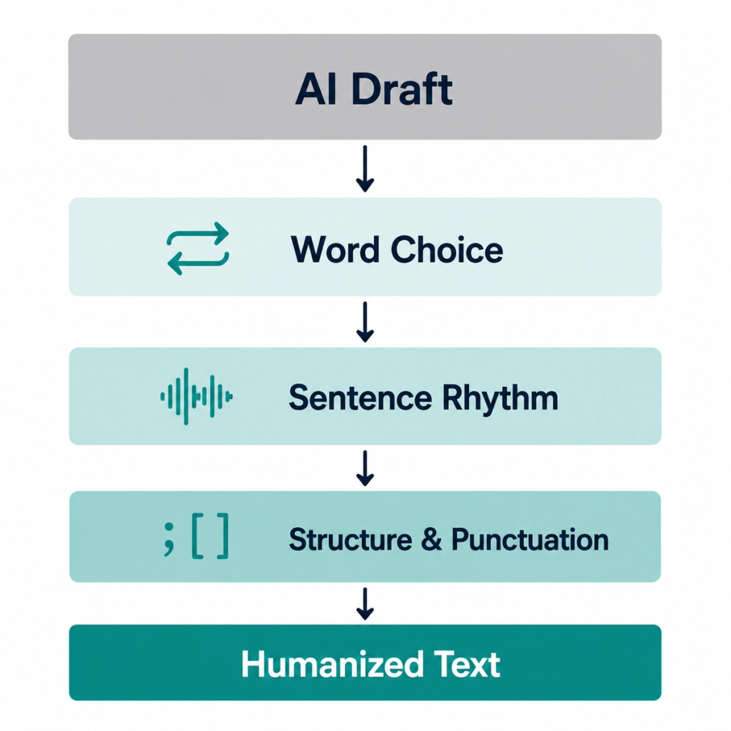AI humanizer workflow steps