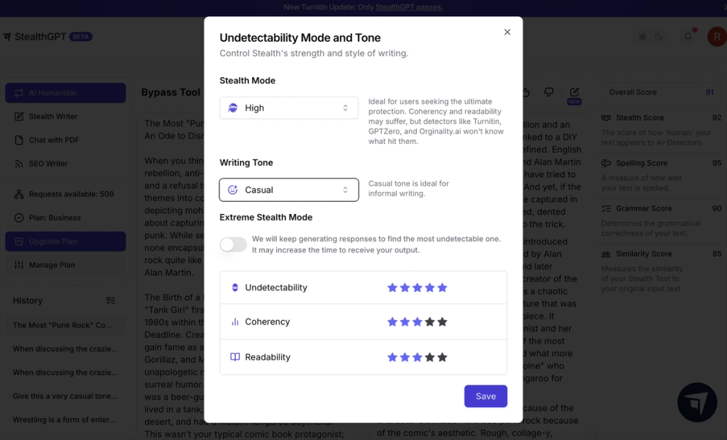 Beat Krater Undetectability StealthGPT