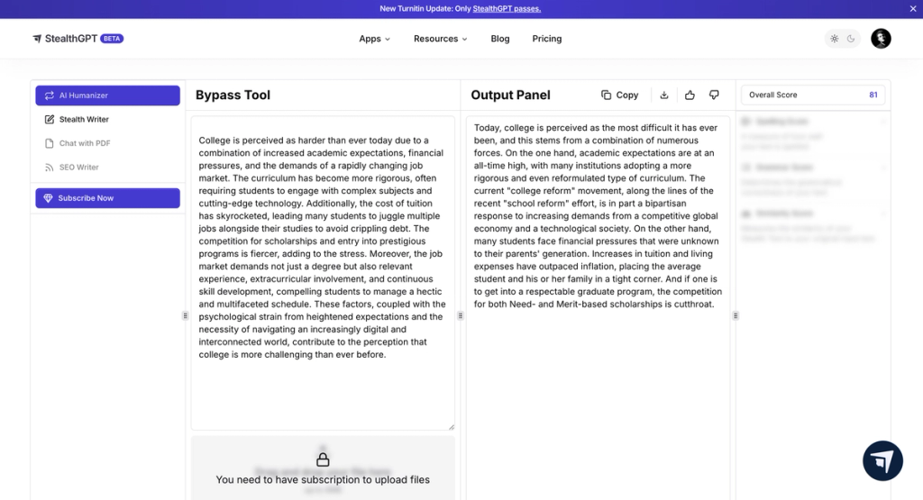 Free Unlimited AI Humanizer StealthGPT
