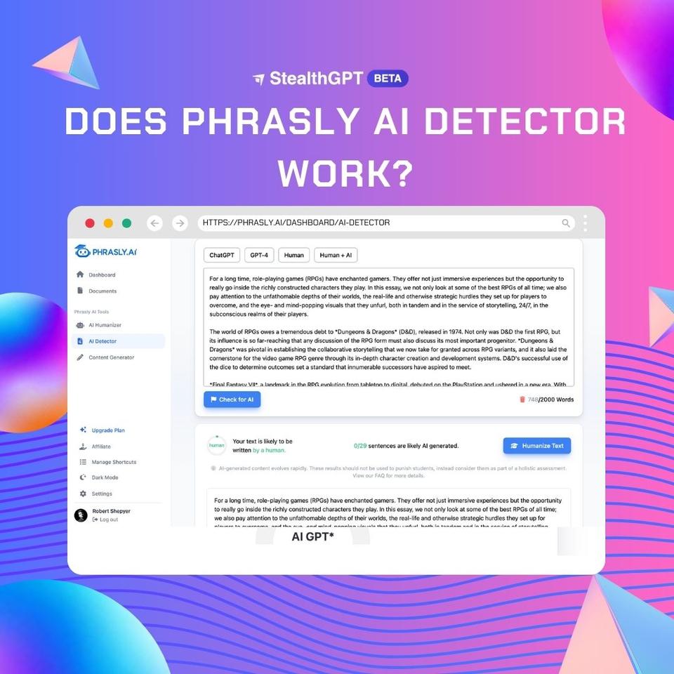 Does Phrasly AI Detector Work