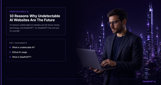 10 reasons undetectable AI websites are the future — trends, technology, and StealthGPT