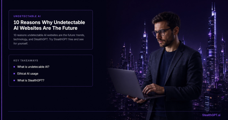 10 reasons undetectable AI websites are the future — trends, technology, and StealthGPT