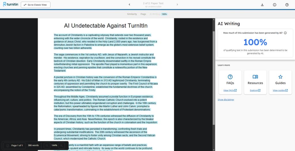 AI Undetectable Against TurnItIn AI Undetectable Review