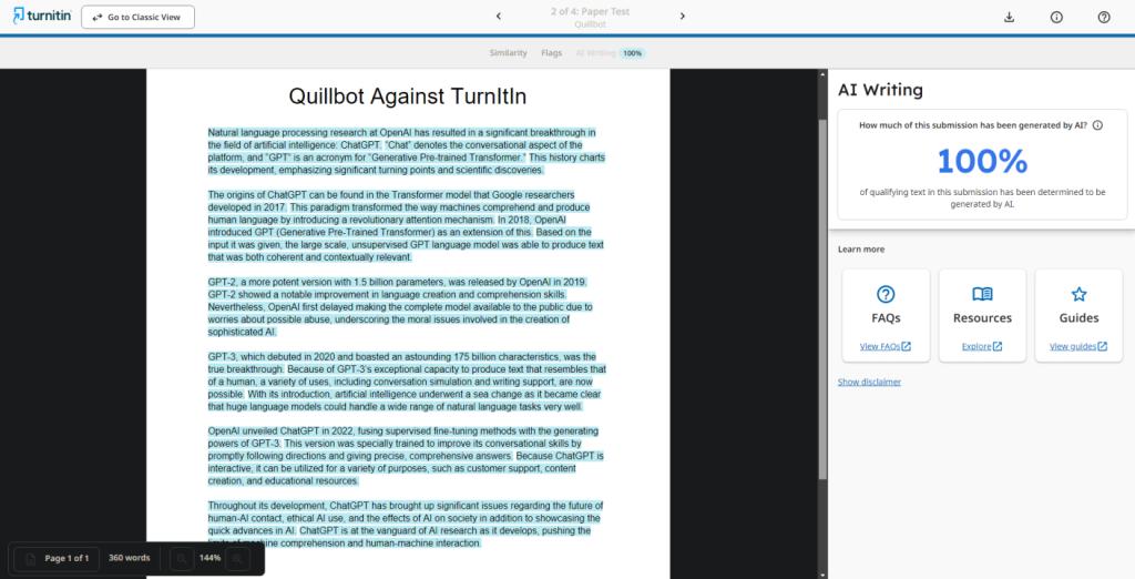 Quillbot Against TurnItIn Quillbot Review