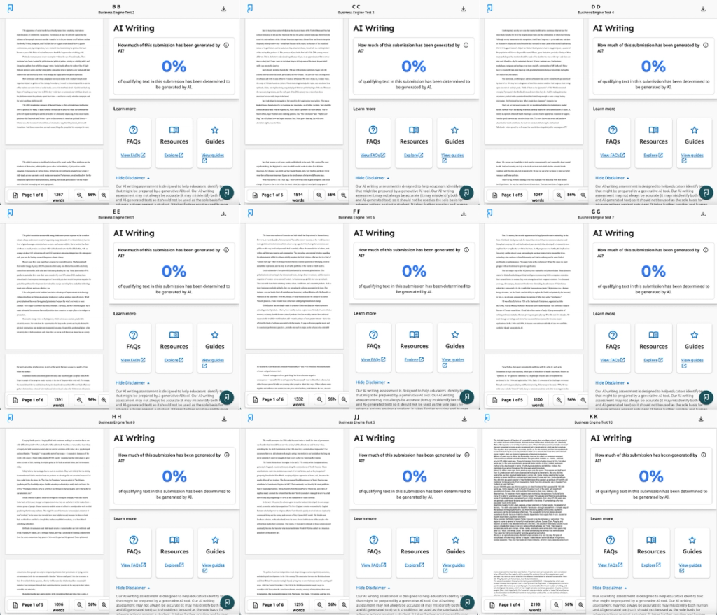 StealthGPT Business Engine Overall Results StealthGPT