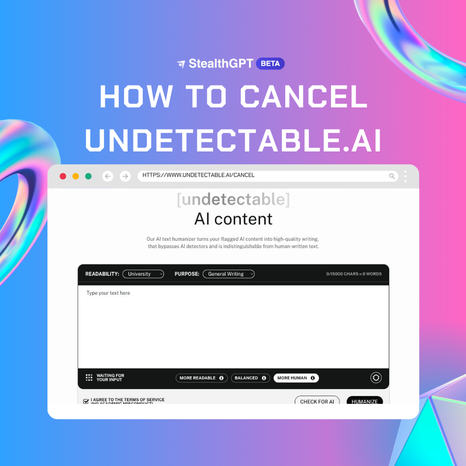 How To Cancel Undetectable AI StealthGPT