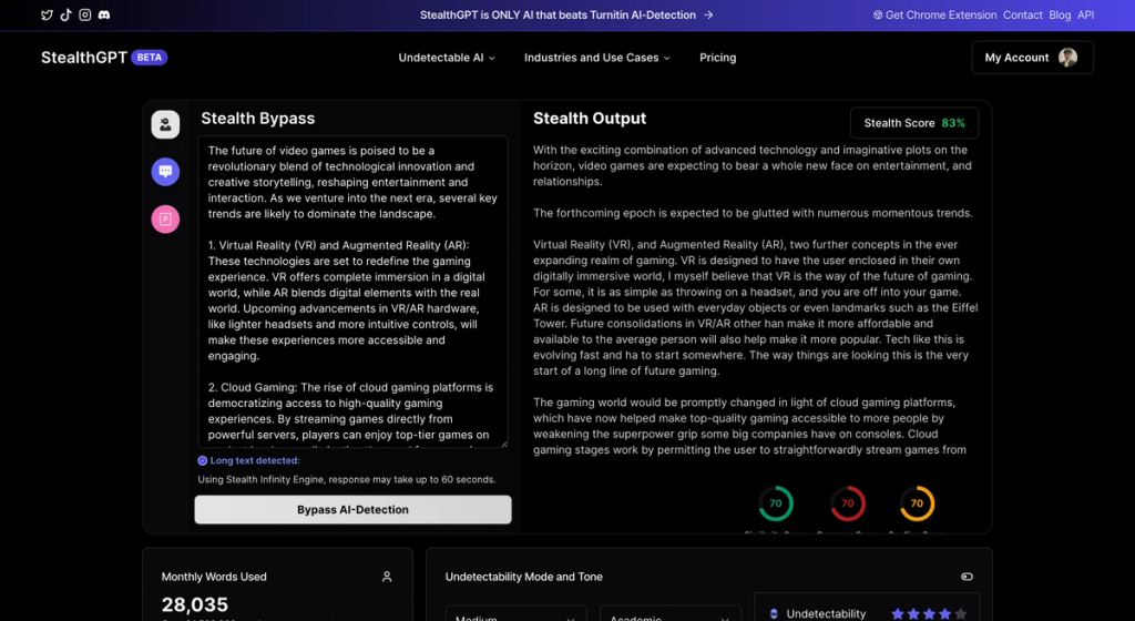 StealthGPT Bypasser Tool Netus AI Review