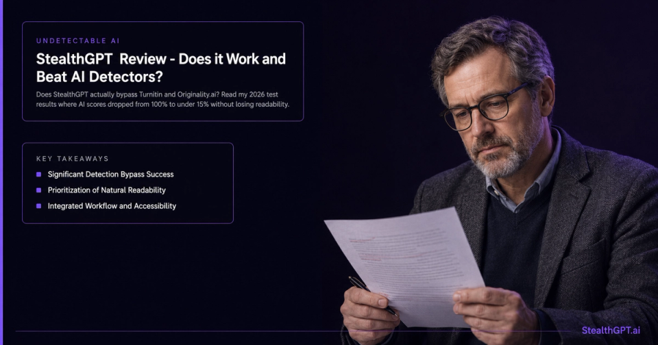 StealthGPT review 2026 - does it work and beat GPTZero, Turnitin, and Originality.ai