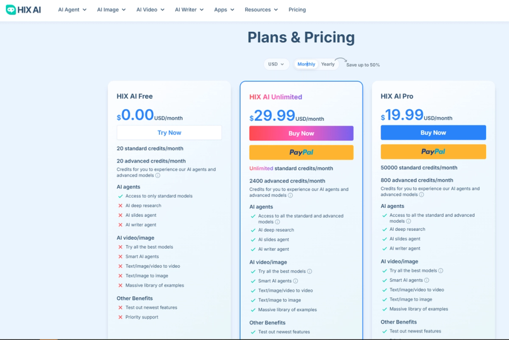 HIX Ai Pricing 2026