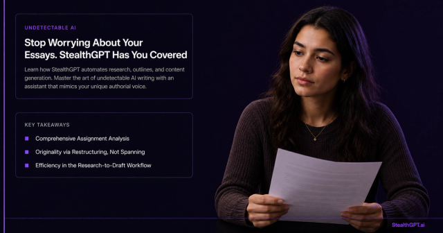 Stop Worrying About Your Essays. StealthGPT Has You Covered