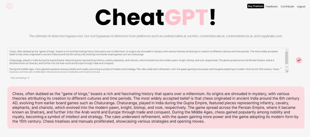 CheatGPT Humanize