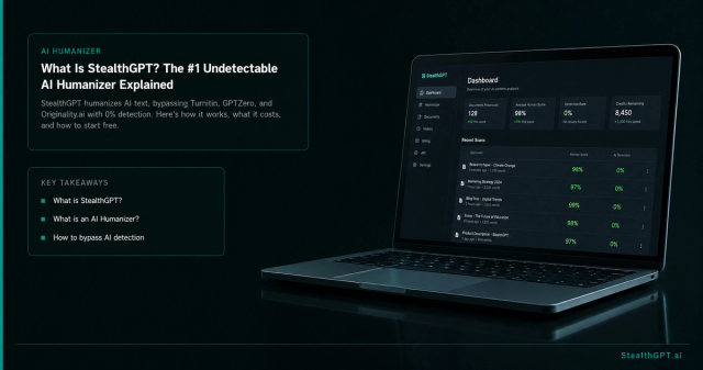 What is StealthGPT? The #1 undetectable AI humanizer explained. Features, pricing, and results.