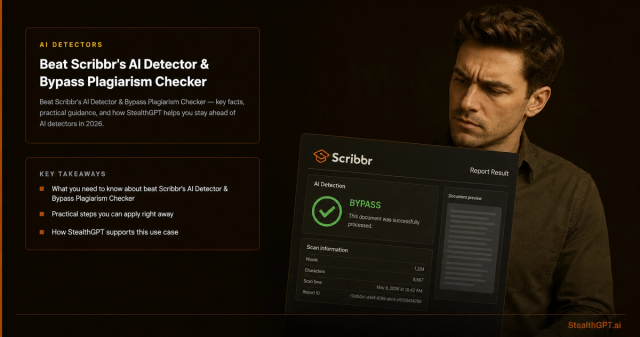 How to beat Scribbr AI detector and bypass plagiarism checker using StealthGPT 2026