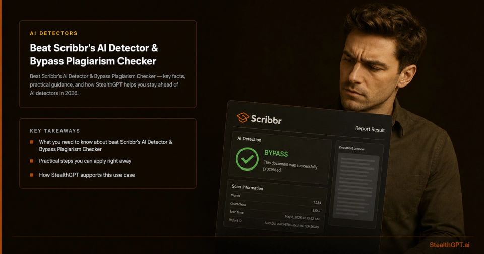 How to beat Scribbr AI detector and bypass plagiarism checker using StealthGPT 2026