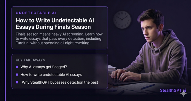 How to write undetectable AI essays during finals season - StealthGPT humanizer guide