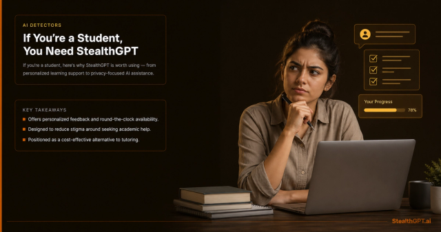 Student using StealthGPT for personalized, private AI-assisted learning